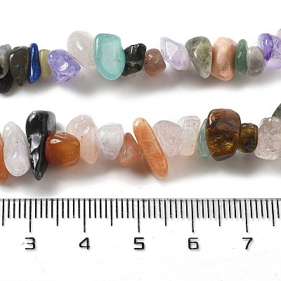 Natural & Synthetic Gemstone Chip Bead Strands G-M205-21-1