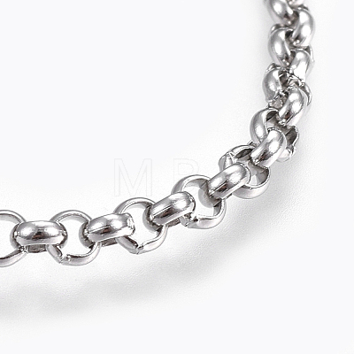 304 Stainless Steel Rolo Chain Bracelets BJEW-P239-02A-1