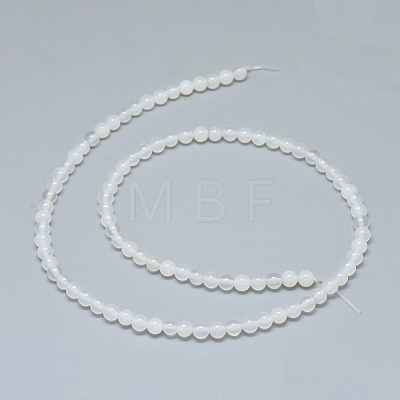 Natural White Agate Beads Strands G-D0005-27-4mm-1