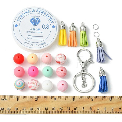 DIY Beaded Phone Charms Straps Keychain Making Kit DIY-FS0005-39B-1