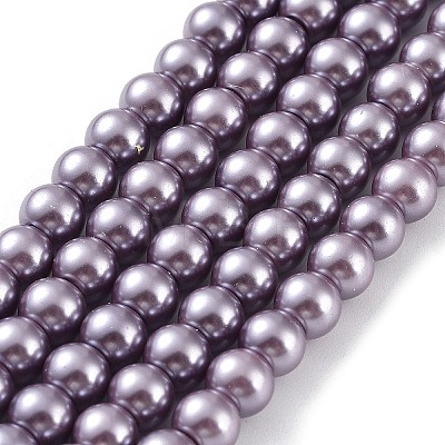 Eco-Friendly Dyed Glass Pearl Round Beads Strands HY-A008-6mm-RB116-1