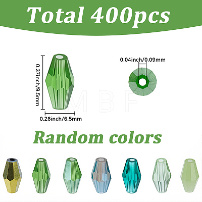 400Pcs 2 Bags Electroplate Glass Beads GLAA-SC0003-36A-1