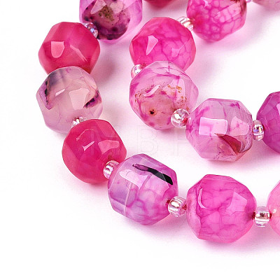 Natural Agate Beads Strands G-T131-82A-08-1