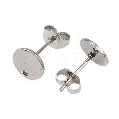 Non-Tarnish 304 Stainless Steel Stud Earring Findings STAS-R063-35-1