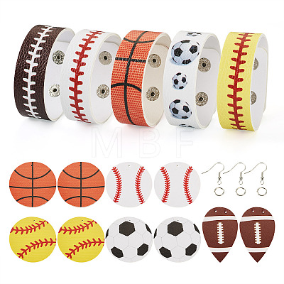  DIY Sport Theme Bracelet Earring Making Kit DIY-TA0005-86-1