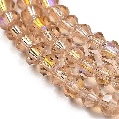 Transparent Electroplate Glass Beads Strands EGLA-A039-T3mm-L12-1