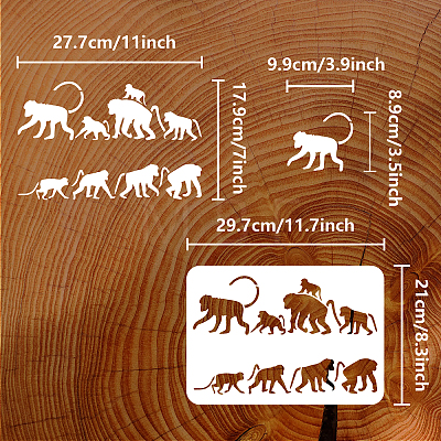 Plastic Drawing Painting Stencils Templates DIY-WH0396-191-1