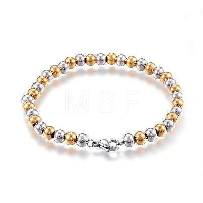 201 Stainless Steel Ball Chain Bracelets BJEW-E295-05-1