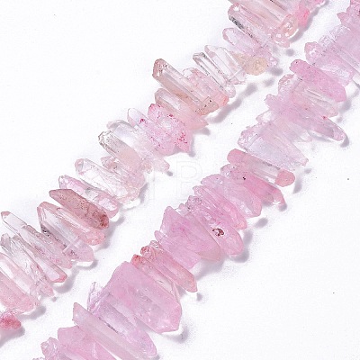 Natural Crackle Quartz Crystal Dyed Beads Strands G-I345-05B-1