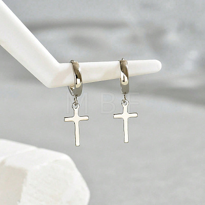 304 Stainless Steel Hoop Dangle Earrings for Women WY8990-1
