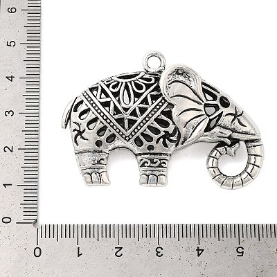 Tibetan Style Alloy Pendants TIBEP-R212-AS-RS-1