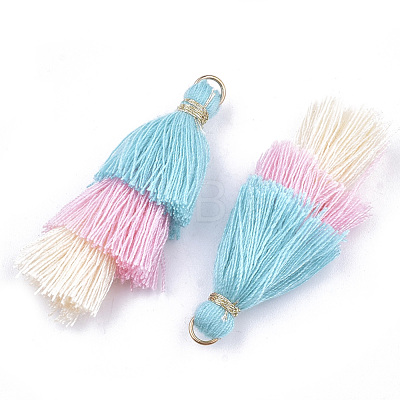 Polycotton(Polyester Cotton) Tassel Pendant Decorations FIND-T018-15-1