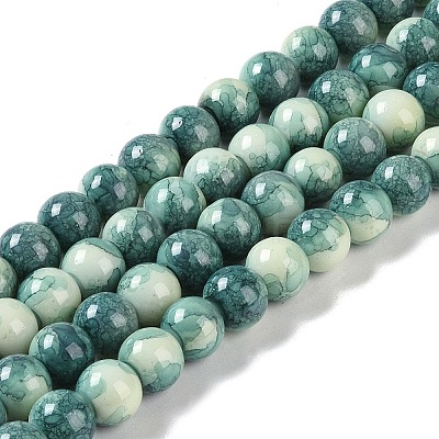 Baking Paint Glass Bead Strands GLAA-H031-01B-07-1