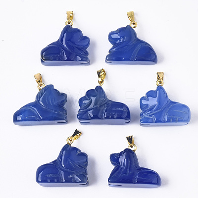 Natural Agate Pendants G-R459-001B-1