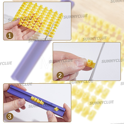1 Bag Letters & Numbers PP Plastic Cookie Stamps DIY-SC0033-92-1
