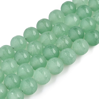 Frosted Natural White Jade Beads Strands G-T138-10mm-209D-1