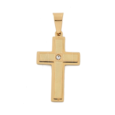 304 Stainless Steel Rhinestone Pendants STAS-G346-47A-G-1