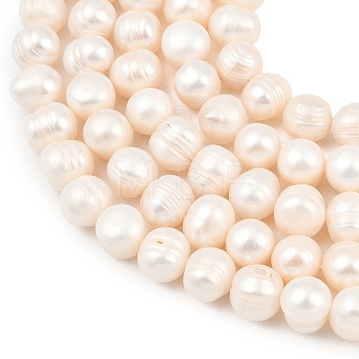Natural Cultured Freshwater Pearl Beads Strands PEAR-D003-01C-05-1