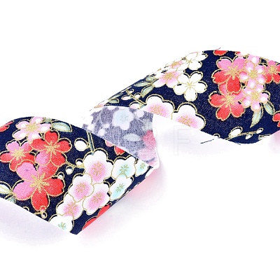 Japanese Kimono Style Floral Cotton Ribbon OCOR-I008-01B-06-1