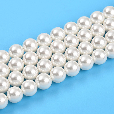 Baking Painted Pearlized Glass Pearl Bead Strands HY-N002-8mm-A11-1