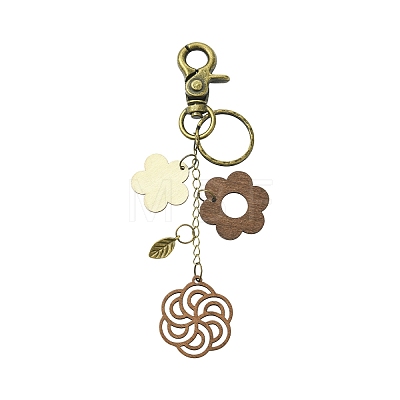 Wood & Alloy Pendant Decorations KEYC-YW00261-1
