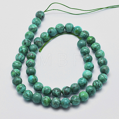 Natural Marble Beads Strands X-G-K211-8mm-A-1