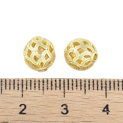 Brass Hollow Beads KK-A226-07B-G-1