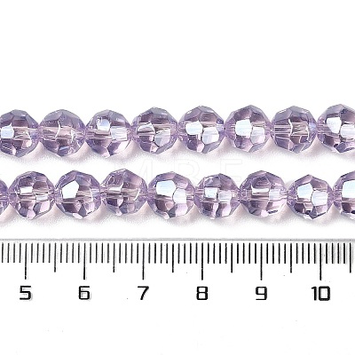 Electroplate Glass Beads Strands X-EGLA-Q129-01B-1