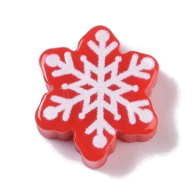 Opaque Christmas Theme Resin Cabochons RESI-H162-06F-1