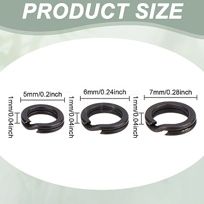 304 Stainless Steel Double Loops Keychain Rings FIND-DR0001-35A-1
