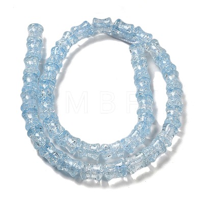 Transparent Crackle Glass Beads Strands GLAA-D025-01A-1