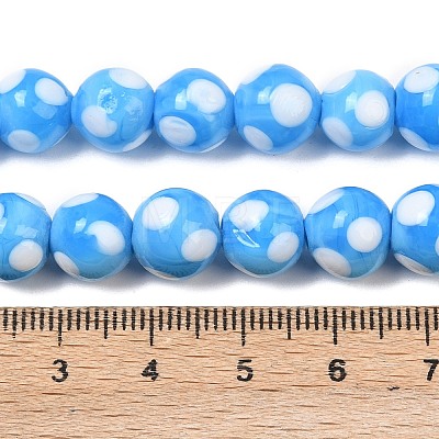 Handmade Lampwork Beads LAMP-D002-10mm-01G-1