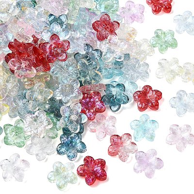 180Pcs 9 Colors Baking Paint Transparent Glass Beads DGLA-YW0001-69-1
