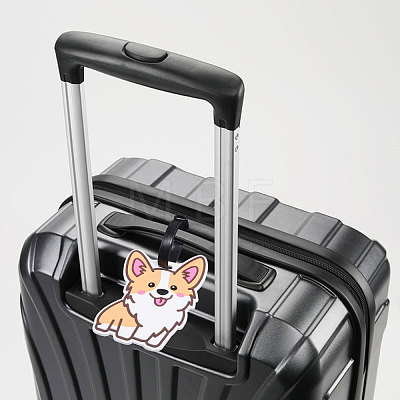 Dog PVC Luggage Tag AJEW-WH0528-14-1