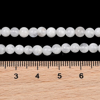 Natural Rainbow Moonstone Round Beads Strands G-E329-4-4.5mm-49-1