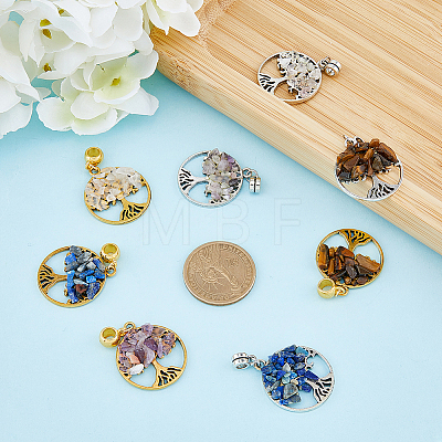 32Pcs 8 Styles Alloy European Dangle Charms FIND-FH0006-05-1