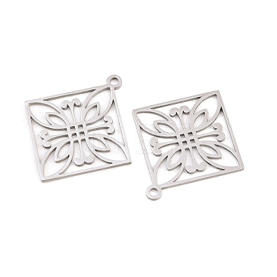 Buddhist 304 Stainless Steel Pendants STAS-E521-06C-P-1