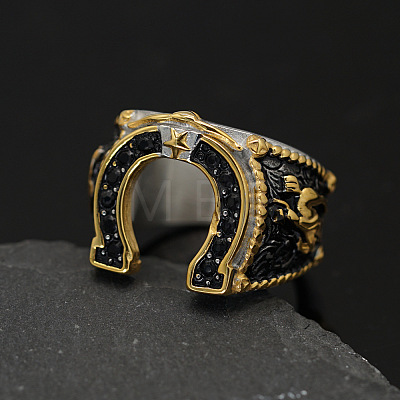 304 Stainless Steel Micro Pave Cubic Zirconia Finger Rings FS-WG5ACE0-03-1