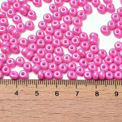 Baking Paint Luster Glass Seed Beads SEED-B001-04A-05-1