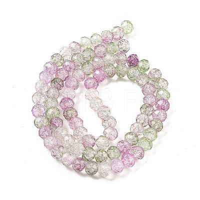 Transparent Crackle Glass Beads Strands CCG-L050-01B-02-1