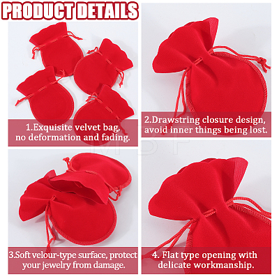 20Pcs Gourd Velvet Drawstring Bags TP-BBC0001-07B-01-1
