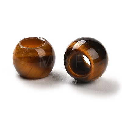 Natural Tiger Eye European Beads G-R488-01J-1