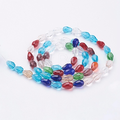 Glass Beads Strands EGLA-E010-8x12mm-03-1