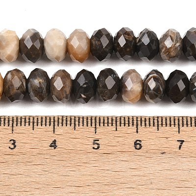 Natural Black Agate Beads Strands G-C259-A38-5x8mm-1