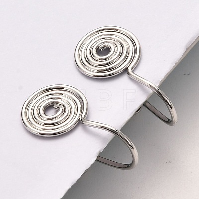 Brass Clip-on Earring Converters Findings KK-D060-02P-1