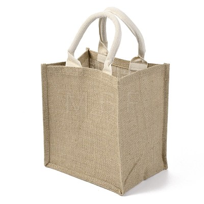 Jute Tote Bags Soft Cotton Handles Laminated Interior ABAG-F003-05-1