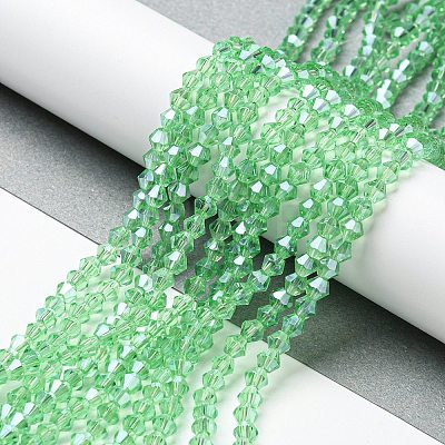 Transparent Electroplate Glass Beads Strands LS-EGLA-A039-T2mm-A24-1