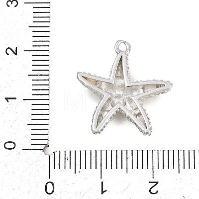 Brass & ABS Plastic Imitation Pearl Pendants PL-CBAB484-06P-1