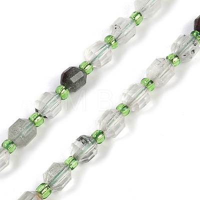 Natural Lodolite Quartz Beads Strands G-O201B-109E-1