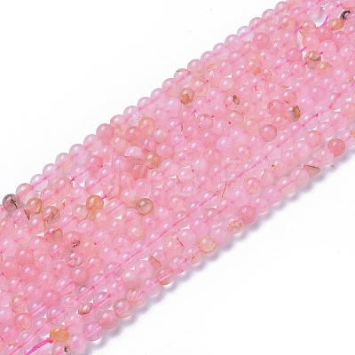 Natural Rose Quartz Beads Strands G-F591-04-6mm-1